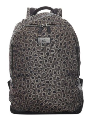 Gucci Grey Animal Print Canvas Backpack