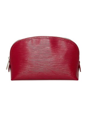 Louis Vuitton Red Epi Leather Cosmetics Pouch