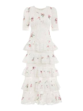 Zimmermann Heathers Pintuck Tiered Dress