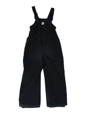 Moncler Black Nylon Salopettes
