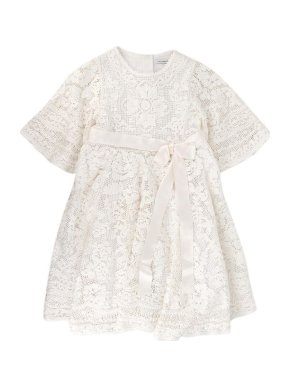 Dolce & Gabbana White Crochet Lace Summer Dress