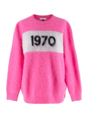 Bella Freud Fluorescent Pink Mohair 1970 Jumper