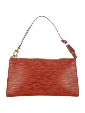Louis Vuitton Cognac Brown Epi Leather Pochette Bag