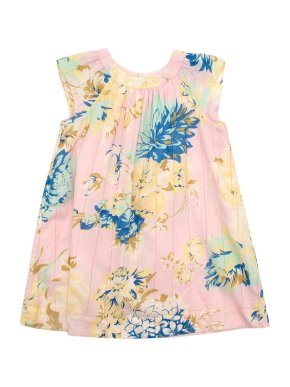 Bonpoint Pink Tropical Floral Cotton Tunic Dress