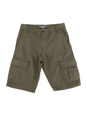 Bonpoint Khaki Cotton Twill Cargo Shorts