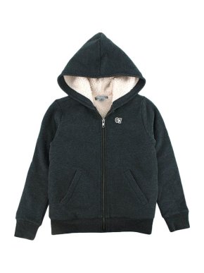 Bonpoint Charcoal Grey Cotton Fleece-Lined Hoodie