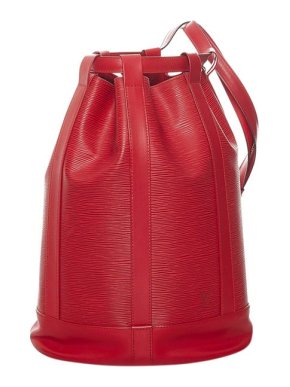 Louis Vuitton Red Epi Leather Randonnee PM Bucket Bag