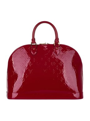 Louis Vuitton Red Vernis Alma GM Bag