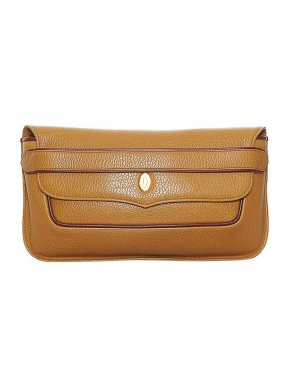 Vintage Tan Leather Must de Cartier Clutch Bag