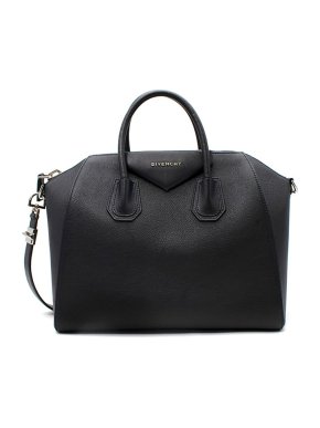 Givenchy Navy Grained Leather Medium Antigona Bag