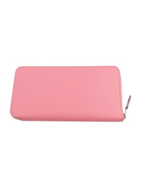 Hermes Pink Epsom Leather Azap Zip Wallet