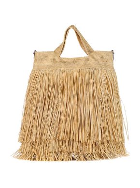 Loewe Paula's Ibiza Fringed Raffia Tote Bag