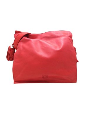 Loewe Vintage Red Leather Flamenco Knot Bag