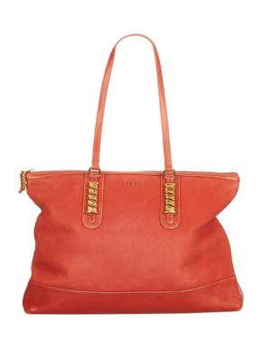 Loewe Vintage Red Suede Tote Bag