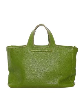Bottega Veneta Bright Green Leather Tote Bag