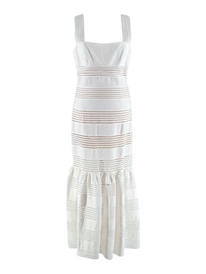 Zimmermann Ivory Tape Lace Banded Summer Dress