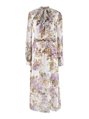 Giambattista Valli Floral Print Silk Chiffon Maxi Dress