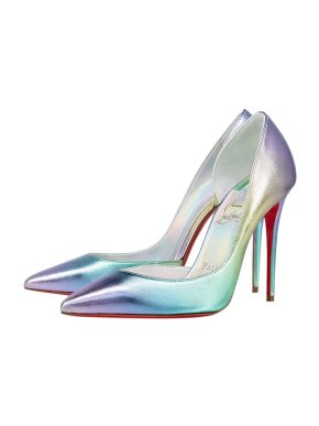 Christian Louboutin Iridescent Leather Iriza 100 Heeled Pumps
