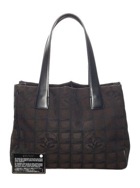 Chanel Vintage Black Nylon New Travel Line Tote Bag