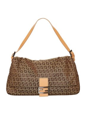 Fendi Vintage Zucchino Mamma Forever Canvas  Bag