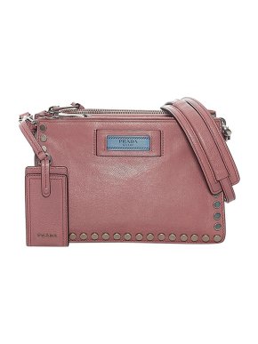 Prada Pink Leather Etiquette Crossbody Bag