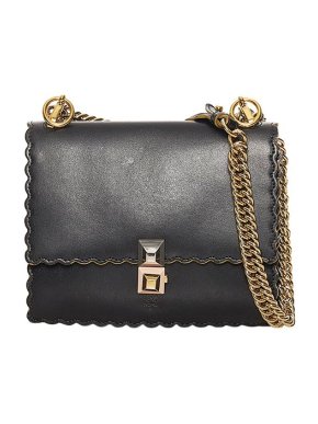 Fendi Black Leather Kan I Bag