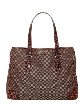 Celine Vintage Macadam Canvas Tote Bag