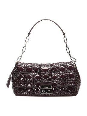 Burgundy Cannage Patent Miss Dior Bag