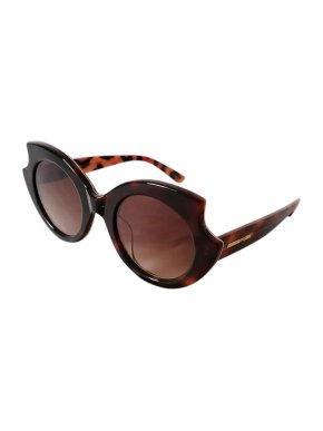 Alexander McQueen Black & Brown Savannah Acetate Sunglasses