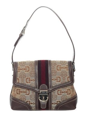 Gucci Vintage Horsebit Canvas Treasure Bag