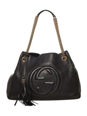 Gucci Black Leather Soho Disco Tote Bag