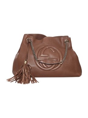 Gucci Brown Leather Soho Disco Tote Bag