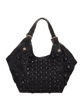 Givenchy Black Nylon Studded New Sacca Hobo bag