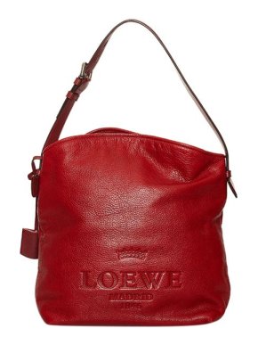 Loewe Vintage Red Leather Tote Bag