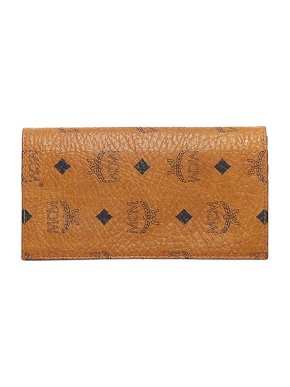 MCM Cognac Visetos Long Wallet
