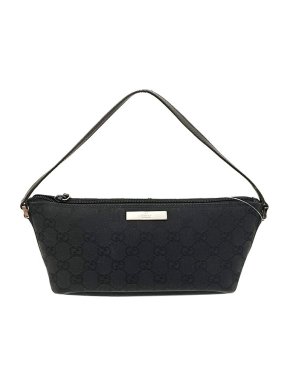 Gucci Black GG Canvas Boat Baguette