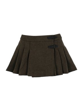 Bonpoint Khaki Wool Kilt