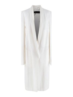 Haider Ackermann Ivory Twill Longline Jacket
