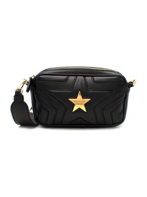Stella Star Black Vegan Leather Belt Bag