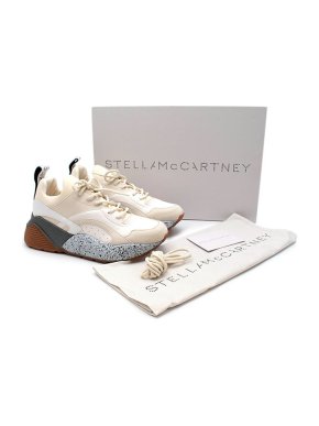 Stella McCartney Ivory/ Beige Suede and Leather Sneakers