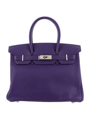 Hermes Purple Swift Leather Birkin 30 PHW