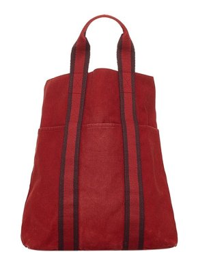 Hermes Vintage Red Fourre Toute Cabas Tote Bag