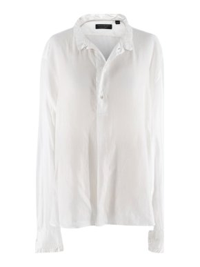 Burberry White Cotton Voile Blouse