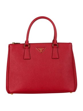 Prada Red Saffiano Leather Galleria Bag