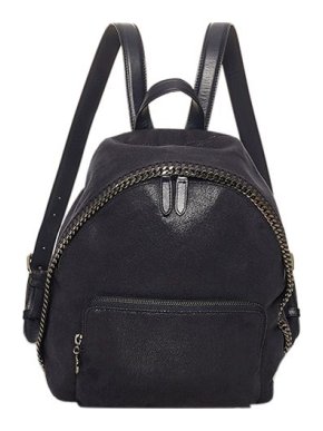 Stella McCartney Black Shaggy Deer Falabella Backpack