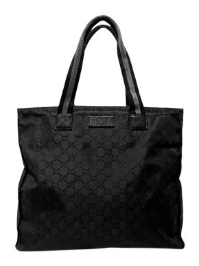 Gucci Black GG Monogram Canvas Tote Bag