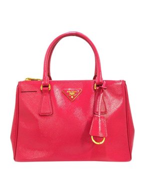 Prada Pink Saffiano Leather Double Zip Galleria Bag