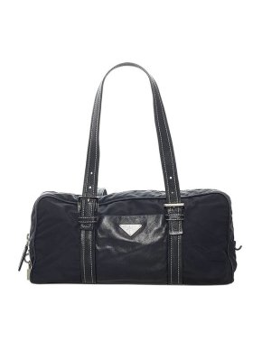 Prada Black Nylon Tessuto Duffle Bag