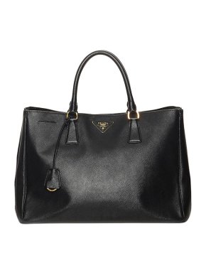 Prada Black Saffiano Leather Galleria Tote Bag