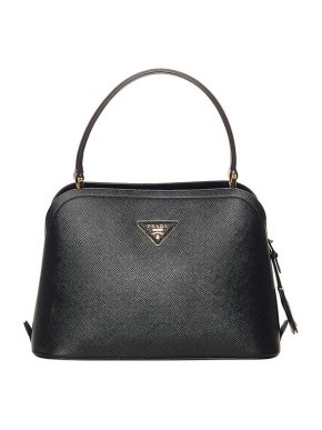 Prada Black Saffiano Leather Matinee Bag